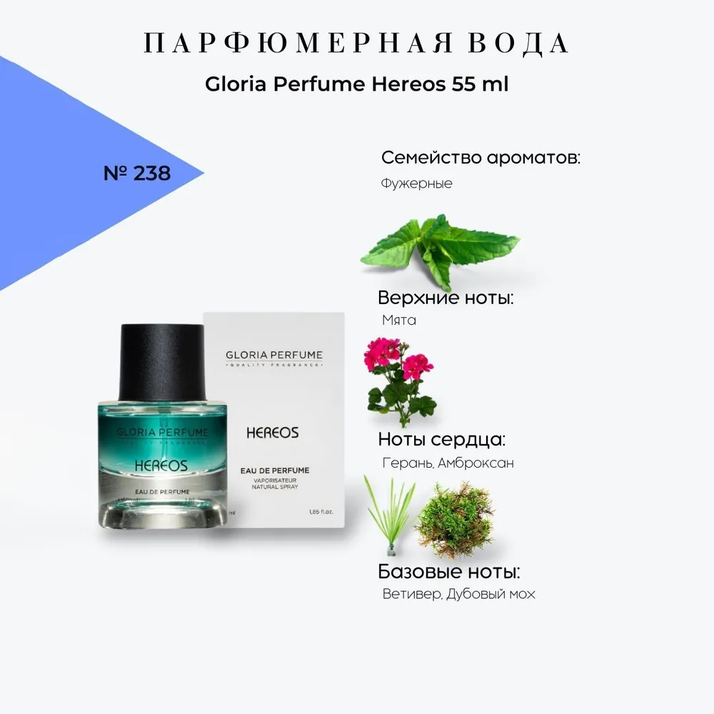 Gloria Perfume Вода Парфюмерная Hereos ( 55 Мл.) 55 Мл
_voghion.com